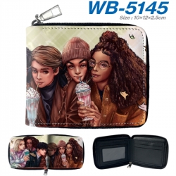 HEARTSTOPPER Anime color short full zip folding wallet 10x12x2.5cm