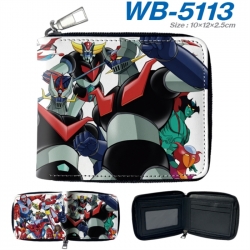 Mazinger-Z Anime color short full zip folding wallet 10x12x2.5cm