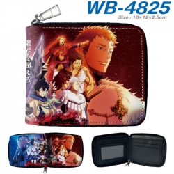 Black Clover Anime color short full zip folding wallet 10x12x2.5cm
