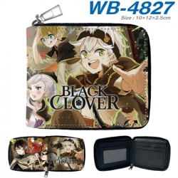 Black Clover Anime color short full zip folding wallet 10x12x2.5cm