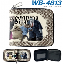 hotel Transylvania Anime color short full zip folding wallet 10x12x2.5cm