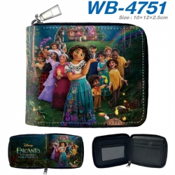 full house of magic Anime color short full zip folding wallet 10x12x2.5cm