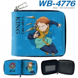 The Seven Deadly Sins Anime color short full zip folding wallet 10x12x2.5cm