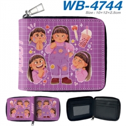 Turning Red Anime color short full zip folding wallet 10x12x2.5cm