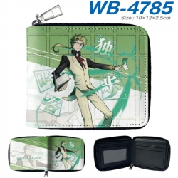 Bungo Stray Dogs Anime color short full zip folding wallet 10x12x2.5cm