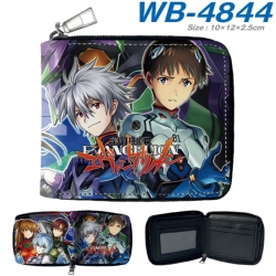 EVA Anime color short full zip folding wallet 10x12x2.5cm