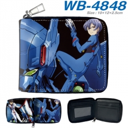 EVA Anime color short full zip folding wallet 10x12x2.5cm