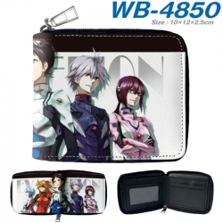 EVA Anime color short full zip folding wallet 10x12x2.5cm