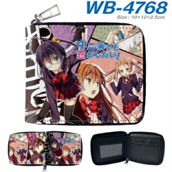 Chuunibyou Demo Koi Ga Shitai Anime color short full zip folding wallet 10x12x2.5cm
