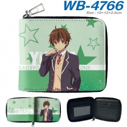 Chuunibyou Demo Koi Ga Shitai Anime color short full zip folding wallet 10x12x2.5cm