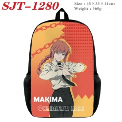 Chainsaw Man Anime nylon canvas backpack student backpack 45x33x14cm