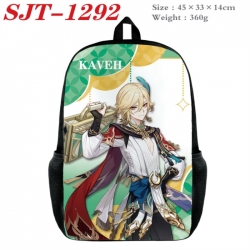 Genshin Impact Anime nylon canvas backpack student backpack 45x33x14cm