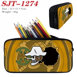 One Piece Anime nylon student pencil case 23x11x5cm 