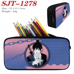 Chainsaw Man Anime nylon student pencil case 23x11x5cm 