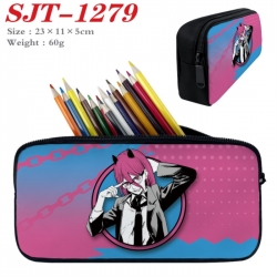Chainsaw Man Anime nylon student pencil case 23x11x5cm 