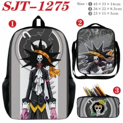 One Piece Anime nylon canvas backpack pencil case crossbody bag three piece set 45x33x14cm