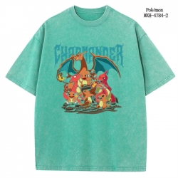 Pokemon Anime peripheral pure cotton washed and worn T-shirt from S to 4XL