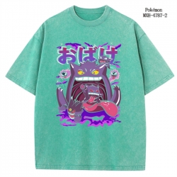 Pokemon Anime peripheral pure cotton washed and worn T-shirt from S to 4XL