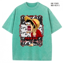 One Piece Anime peripheral pure cotton washed and worn T-shirt from S to 4XL
