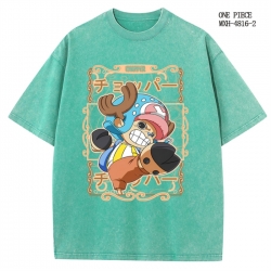 One Piece Anime peripheral pure cotton washed and worn T-shirt from S to 4XL