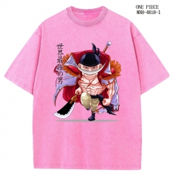 One Piece Anime peripheral pure cotton washed and worn T-shirt from S to 4XL