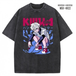 HunterXHunter Anime peripheral pure cotton washed and worn T-shirt from S to 4XL