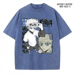 HunterXHunter Anime peripheral pure cotton washed and worn T-shirt from S to 4XL