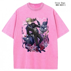 Bungo Stray Dogs Anime peripheral pure cotton washed and worn T-shirt from S to 4XL