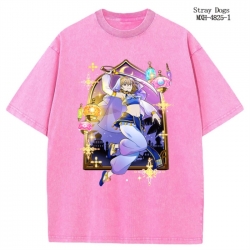 Bungo Stray Dogs Anime peripheral pure cotton washed and worn T-shirt from S to 4XL