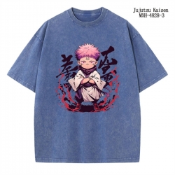 Jujutsu Kaisen Anime peripheral pure cotton washed and worn T-shirt from S to 4XL