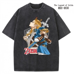 The Legend of Zelda Anime peripheral pure cotton washed and worn T-shirt from S to 4XL
