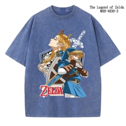 The Legend of Zelda Anime peripheral pure cotton washed and worn T-shirt from S to 4XL