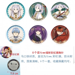 Frieren: Beyond Journey's Anime Rainbow Mask Badge Brooch 75MM a set of 6