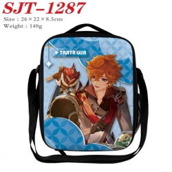 Genshin Impact Anime Lunch Bag Crossbody Bag 26x22x8.5cm 