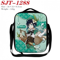 Genshin Impact Anime Lunch Bag Crossbody Bag 26x22x8.5cm 