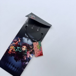 Demon Slayer Kimets Anime peripheral leather rope necklace pendant jewelry price for 5 pcs