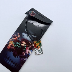 Demon Slayer Kimets Anime peripheral leather rope necklace pendant jewelry price for 5 pcs
