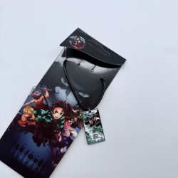 Demon Slayer Kimets Anime peripheral leather rope necklace pendant jewelry price for 5 pcs