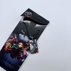 Demon Slayer Kimets Anime peripheral leather rope necklace pendant jewelry price for 5 pcs