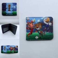 FIFA world cup  Full color Two fold short card case wallet 11X9.5CM