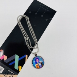 K-Pop Demon Hunters Anime peripheral metal necklace price for 5 pcs