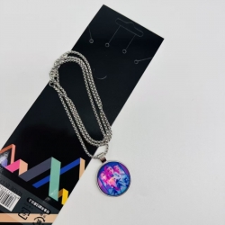K-Pop Demon Hunters Anime peripheral metal necklace price for 5 pcs
