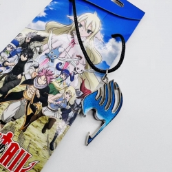 Fairy tail Anime peripheral leather rope necklace pendant jewelry price for 5 pcs
