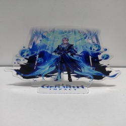 Genshin Impact Anime Laser Acrylic Humanoid keychain Standing Plates
