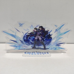 Genshin Impact Anime Laser Acrylic Humanoid keychain Standing Plates