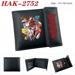 DANDADAN Anime Litchi Pattern Hidden Buckle Half Fold Printed Wallet 12X10X2CM