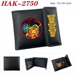 DANDADAN Anime Litchi Pattern Hidden Buckle Half Fold Printed Wallet 12X10X2CM