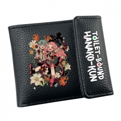 Toilet-bound Hanako-kun Anime Litchi Pattern Hidden Buckle Half Fold Printed Wallet 12X10X2CM