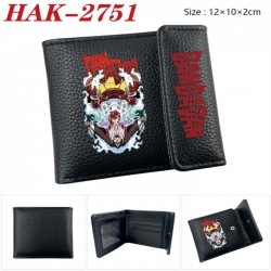 Castlevania Anime Litchi Pattern Hidden Buckle Half Fold Printed Wallet 12X10X2CM