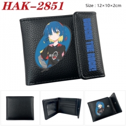 BOCCHI THE ROCK! Anime Litchi Pattern Hidden Buckle Half Fold Printed Wallet 12X10X2CM